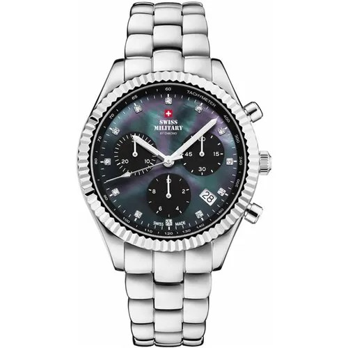 Наручные часы SWISS MILITARY BY CHRONO SM30207.01, серебряный, черный