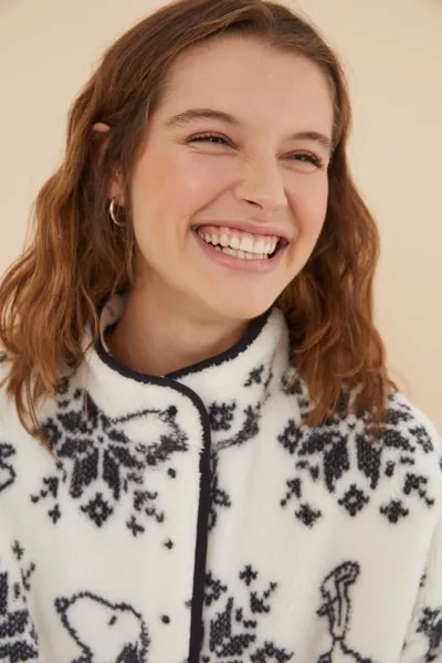 Длинная пижама Snoopy из овчины и флиса Women'secret, белый