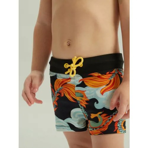 50655, Плавки детские UPF50+ Happy Baby для мальчиков, шорты для купания солнцезащитные, зеленые, размер 116-122