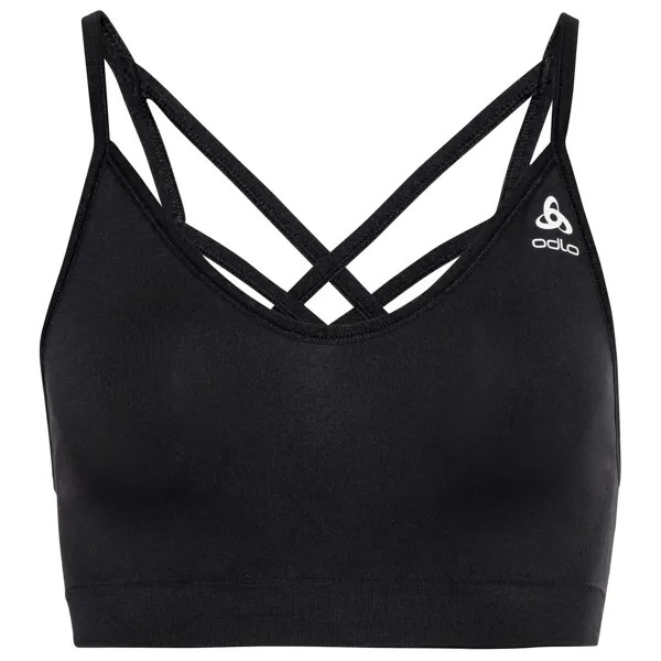 Спортивный бюстгальтер Odlo Women's Sports Bra Seamless Soft, цвет Black/Grey Melange