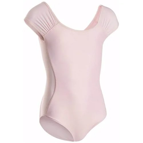 Купальник с короткими рукавами для классического танца женский, размер: 14, цвет: Бледно-Розовый STAREVER Х Decathlon