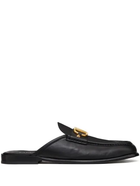 Valentino Garavani шлепанцы с логотипом VLogo Signature, черный