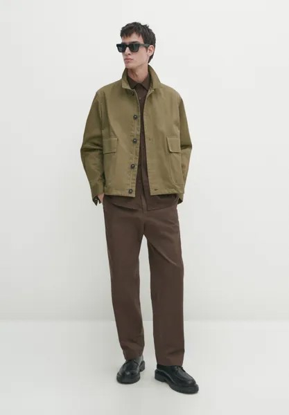 Легкая куртка STUDIO CROPPED Massimo Dutti, цвет khaki