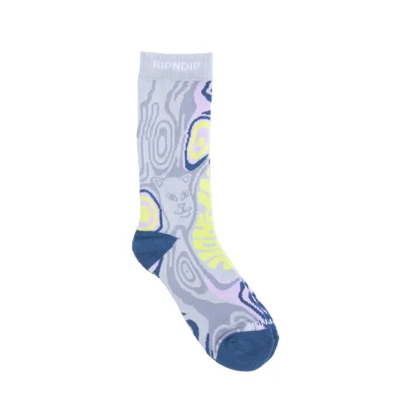 Носки RIPNDIP Hypnotic Socks Grey/Lavender 2022