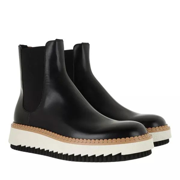 Сапоги kurtys flat chelsea boots Chloé, черный