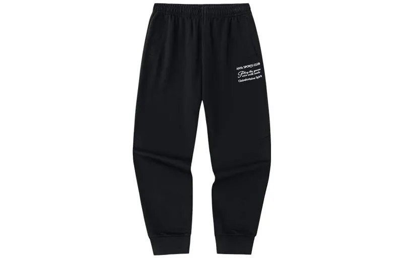 Трикотажные спортивные штаны Life Collection унисекс черного цвета Anta, черный