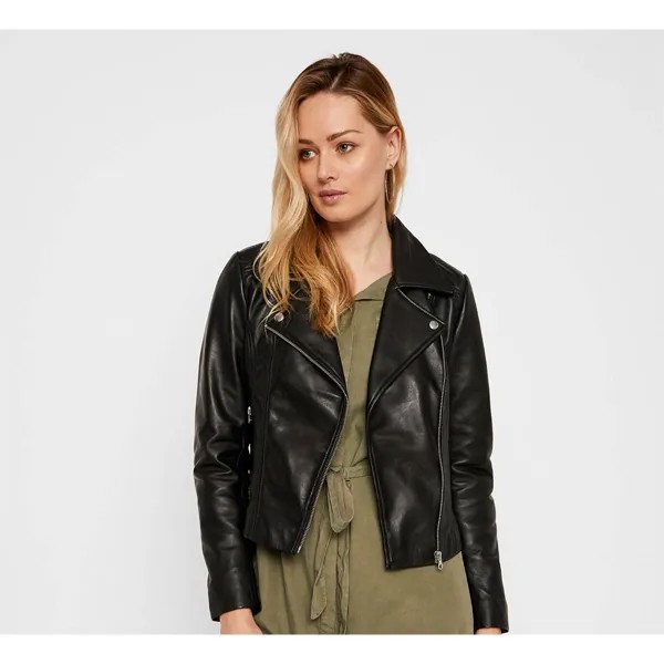Куртка Pieces Susse leather, черный
