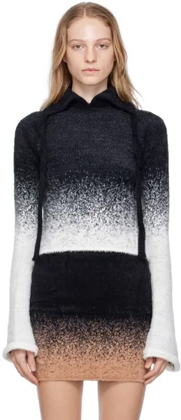 Черно-белый свитер с градиентом Ottolinger