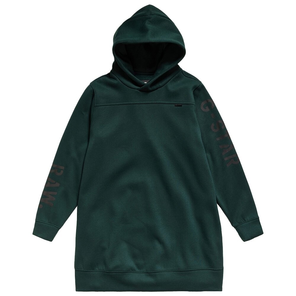 Короткое платье G-Star Graphic Loose Long Sleeve, зеленый