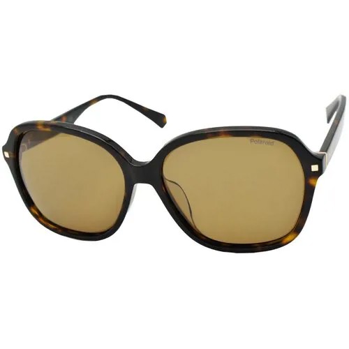 Солнцезащитные очки Polaroid PLD 4112/F/S/X, коричневый, черный