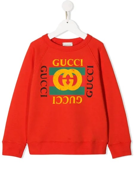 Gucci Kids толстовка с логотипом