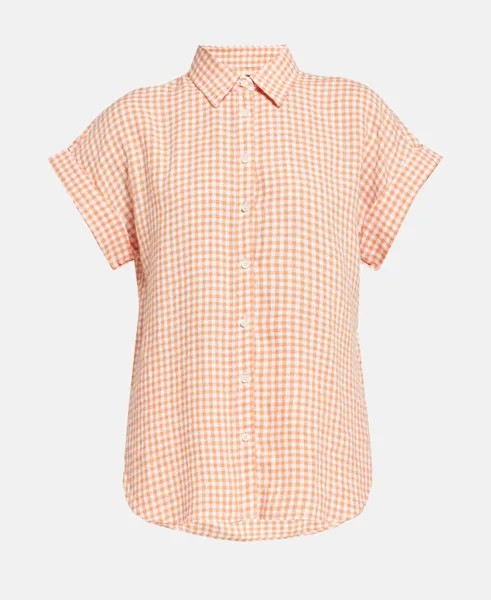 Льняная блузка Lauren Ralph Lauren, оранжевый