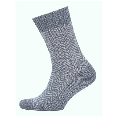 Мужские носки HOLTY, 1 пара, классические, вязаные, размер 25 (размер 39), серый