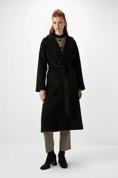Классическое пальто с поясом Gusto, черный