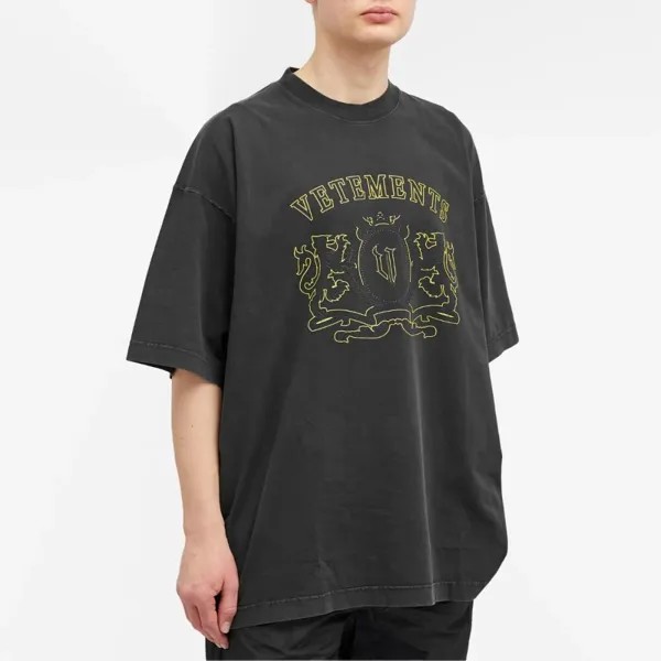 Vetements Футболка с логотипом Royal, черный