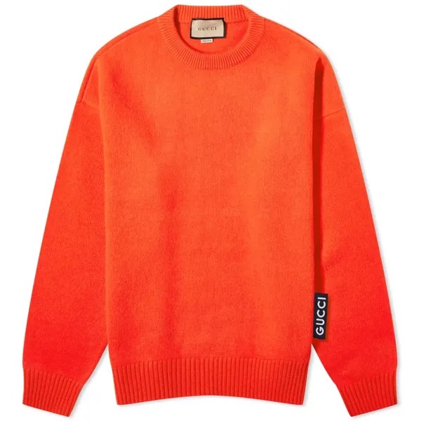 Джемпер Gucci Logo Tab Crew Neck, цвет Tomato Red