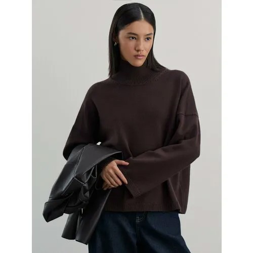Свитер Zarina, размер 2XS (RU 40), , темно-коричневый