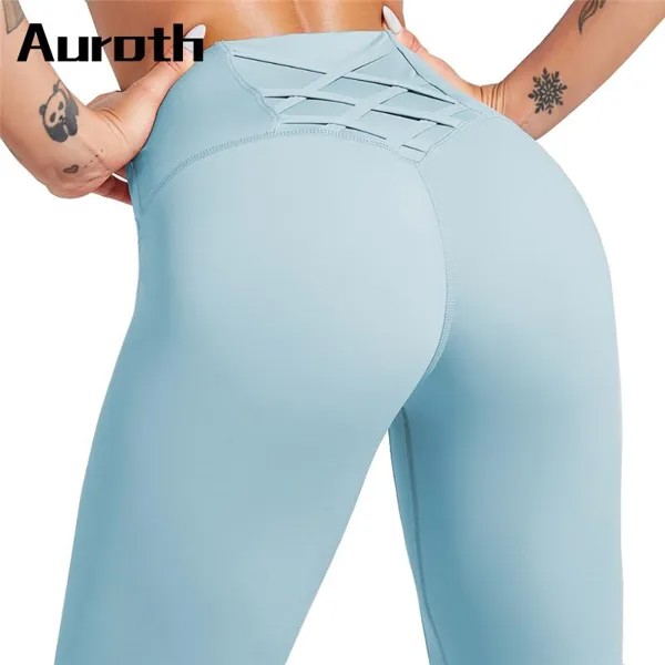 Auroth Мода Женские брюки Пояс Кросс Йога Спортивные штаны Тонкие спортивные леггинсы Карандаш Брюки