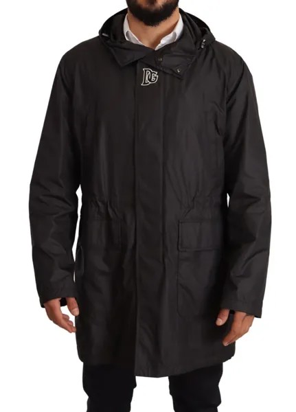 DOLCE - GABBANA Куртка-тренч черный мужской с капюшоном IT44 / US34 / XS Рекомендуемая розничная цена 1200 долларов США