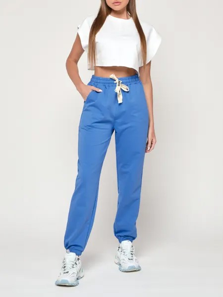 Спортивные брюки женские NoBrand AD316 синие 56 RU