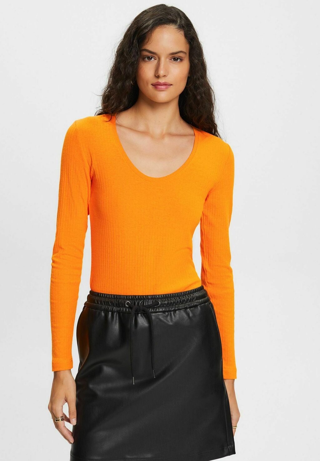 Рубашка с длинным рукавом Esprit, цвет golden orange