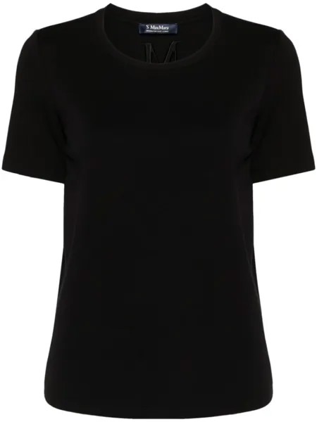 'S Max Mara футболка с вышитым логотипом, черный