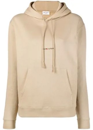 Saint Laurent худи с кулиской и логотипом