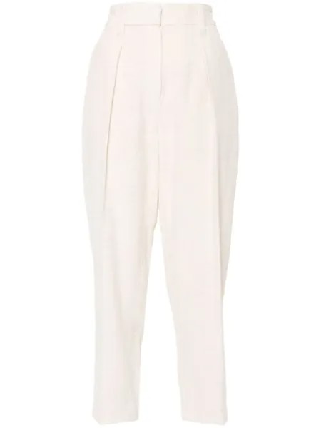 Brunello Cucinelli брюки из вельвета с отутюженными складками, нейтральный цвет