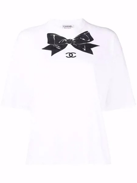 Chanel Pre-Owned футболка 1980-х годов с логотипом