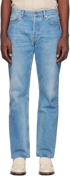 Синие джинсы прямого кроя Sefr
