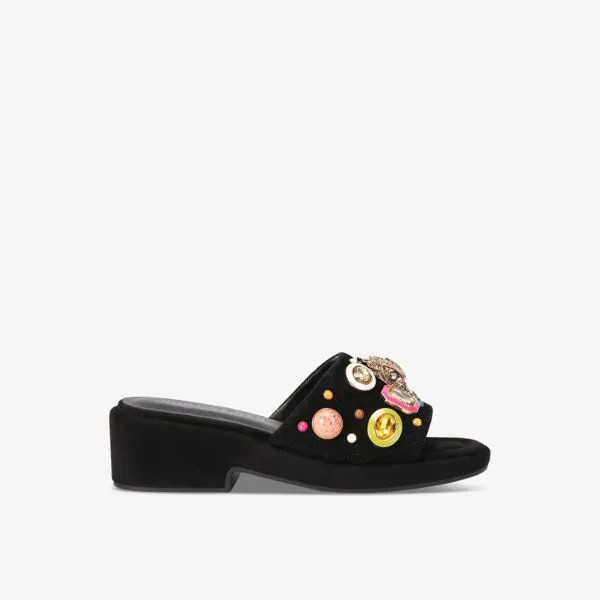 Кожаные мюли Multi-Gem на платформе и каблуке Kurt Geiger London, черный