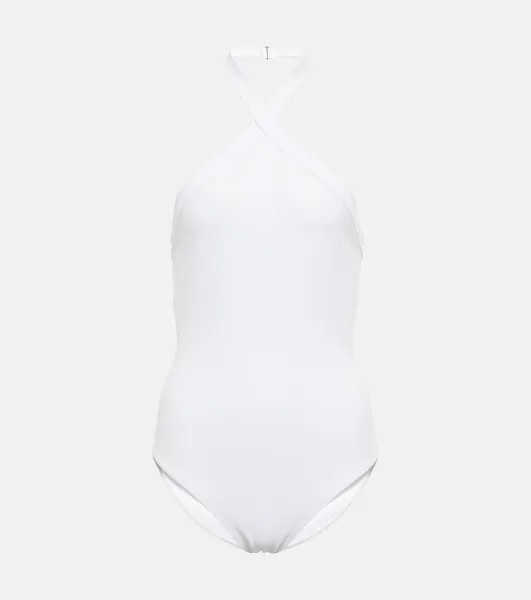 Купальник с вырезом халтер ALAÏA, белый
