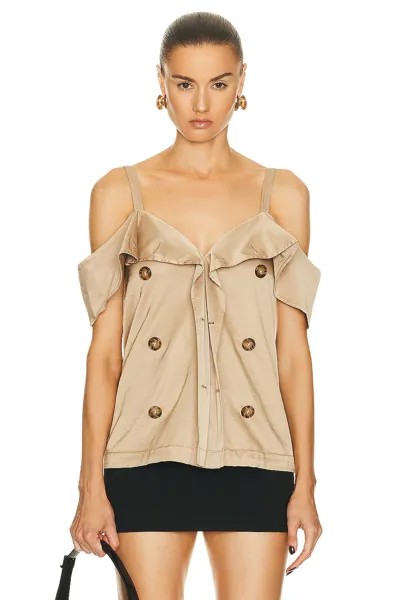 Топ Burberry Draped Trench, цвет Soft Fawn