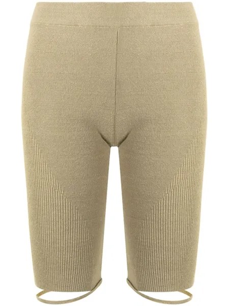 Jacquemus трикотажные шорты Le short Sierra, зеленый