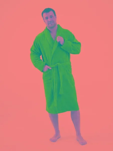 Халат мужской Bio-Textiles IFMIMH синий 48-50 RU