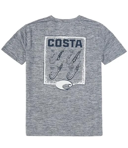 Футболка Costa с короткими рукавами Tech How To Hooks, серый