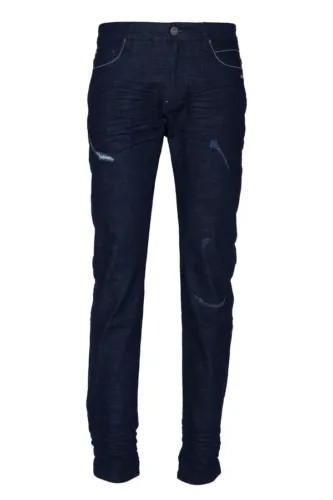 Мужские рваные джинсы A. Tiziano Navy Guy из денима
