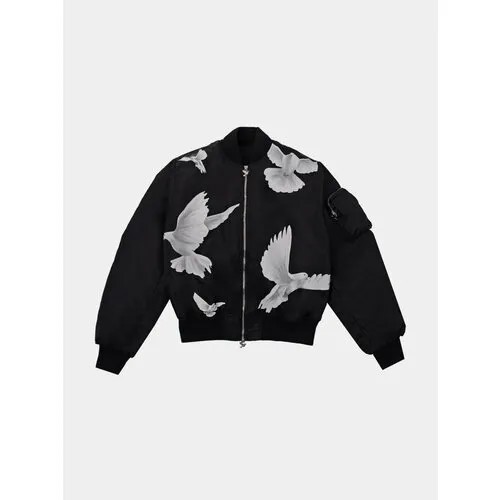 Бомбер 3.PARADIS Freedom Doves MA-1 Jacket, размер L, черный
