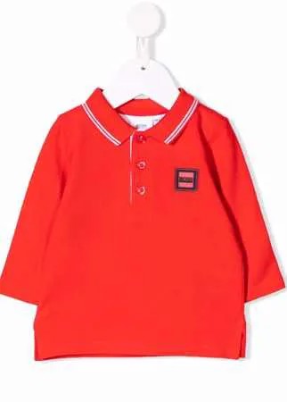 BOSS Kidswear рубашка поло с нашивкой-логотипом