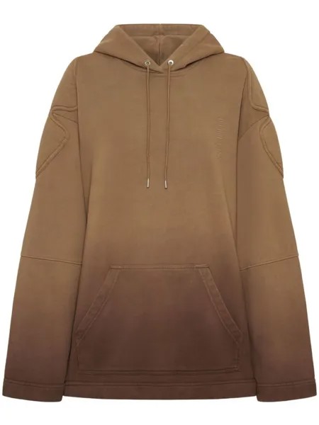 Dion Lee худи Sunfade с эффектом омбре, коричневый