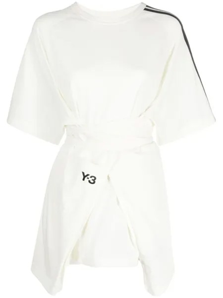 Y-3 футболка с логотипом, белый
