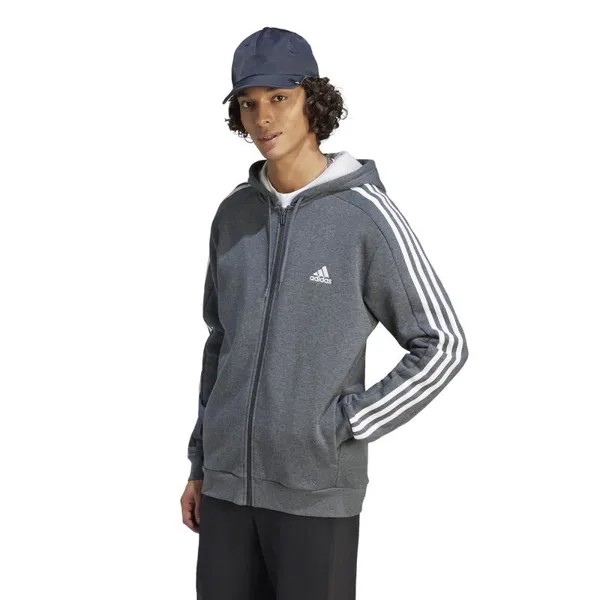 Спортивная куртка Adidas с капюшоном мужская - серая