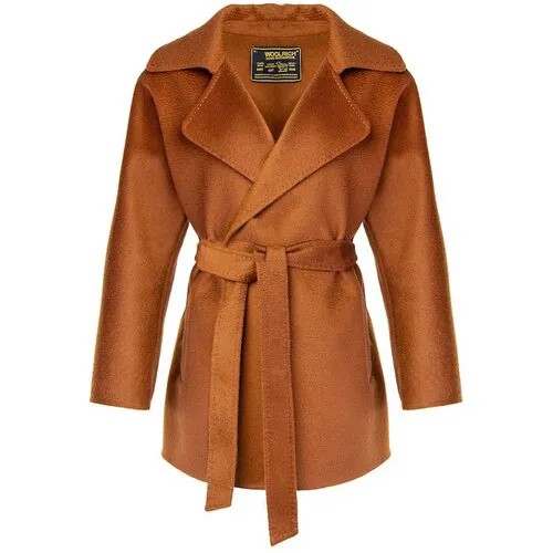 Пальто  Woolrich, кашемир, средней длины, размер s, коричневый
