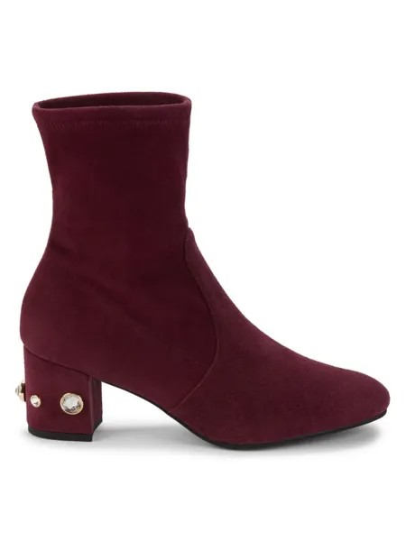 Замшевые ботильоны Allshine Stuart Weitzman, цвет Cabernet