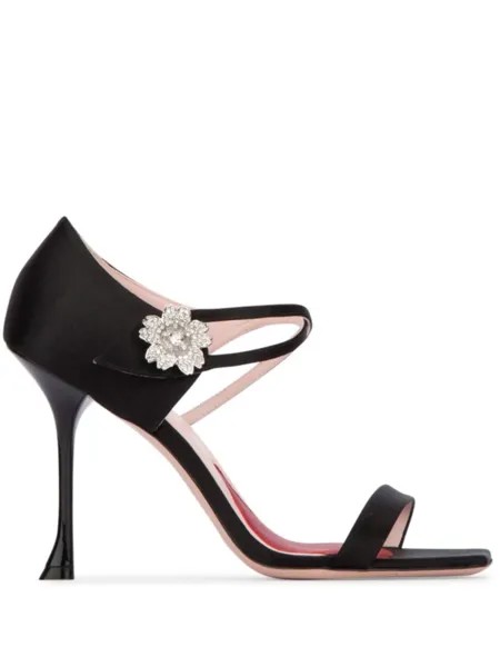 Сандалии из кожи Roger Vivier 105 мм, черный
