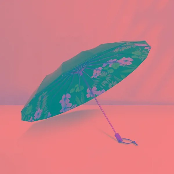 Винтажный Золотой Зонт с УФ-защитой, зонтик с ручкой из дерева для защиты от солнца, женский китайский зонтик с 16 ребрами, сомбрилла, Цветочн...
