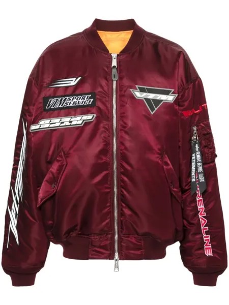 VETEMENTS бомбер с логотипом, красный