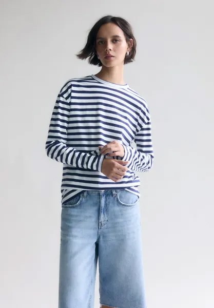 Рубашка с длинным рукавом STRIPED PULL&BEAR, цвет royal blue