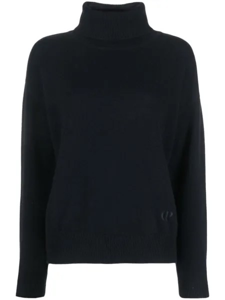 Claudie Pierlot кашемировый джемпер с высоким воротником, синий