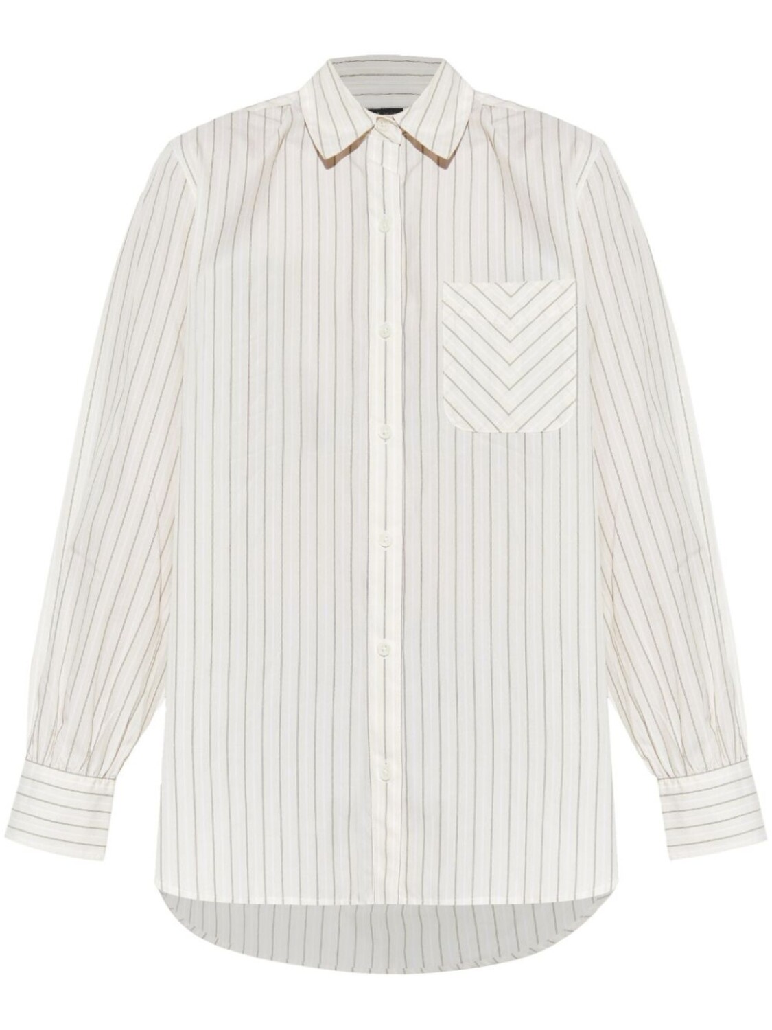 Полосатая хлопковая рубашка Rag & bone, белый